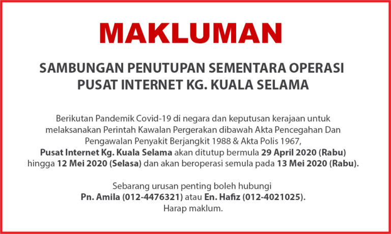 NOTIS PENUTUPAN PI Covid 19 p4